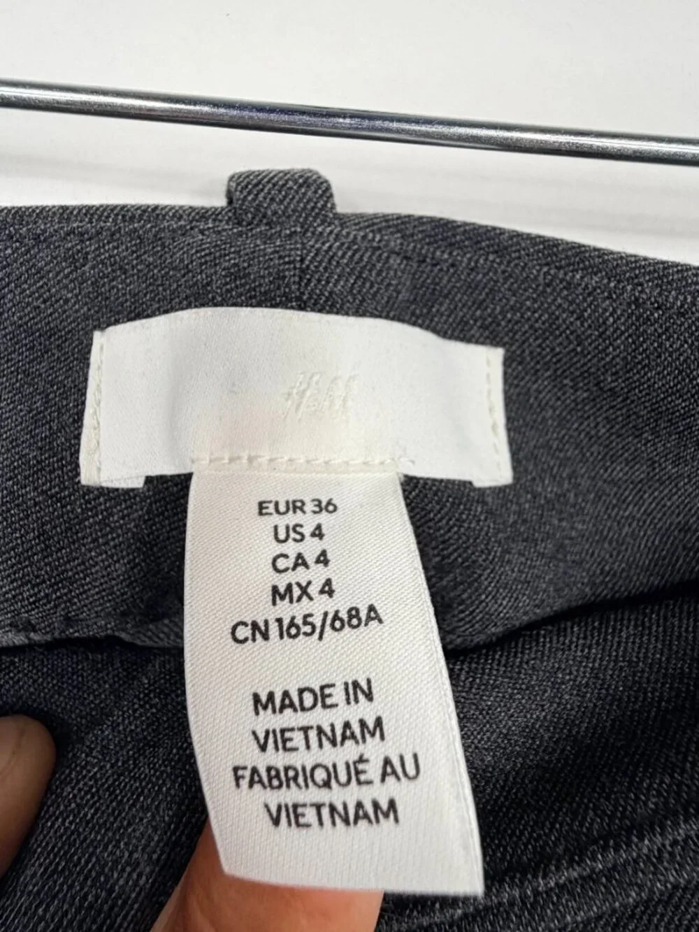 2/$30 H&M High Rise Creased Dress Pant Heather Dark Gray 4 #A3879